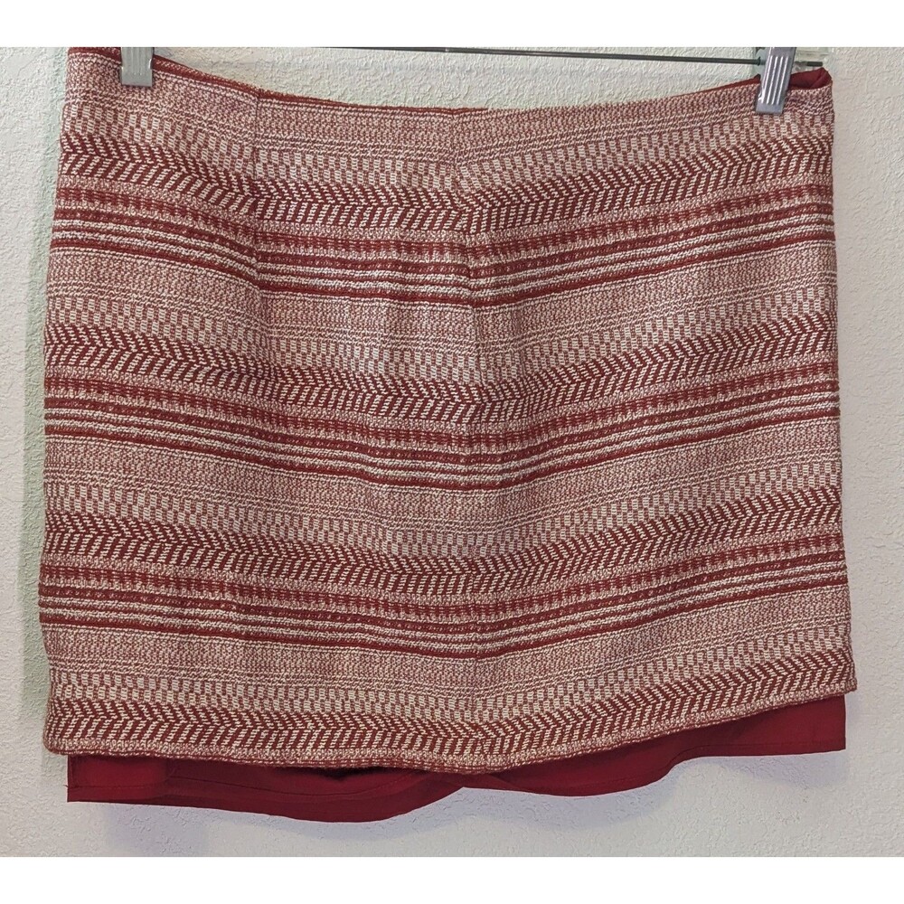 BANANA REPUBLIC Women's Size 14 (34x14) Red Patterned Skirt (875m)